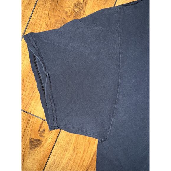 Vintage Bald Eagle USA Flag Graphic T-Shirt Men’s Medium Blue 19x25 Patriotic - Picture 4 of 6